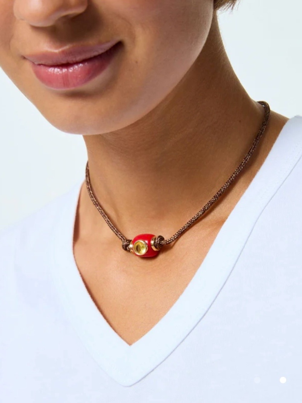 ROXANNE ASSOULIN The Coral Tube Cord Necklace firm price